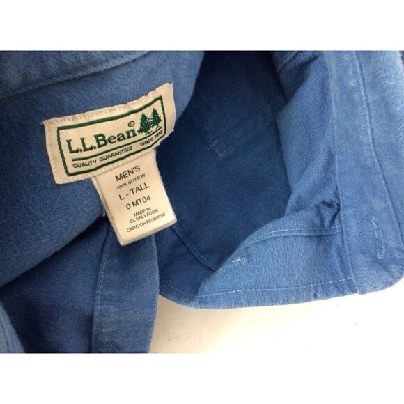 LL Bean Flannel Shirt Cotton Mens Large - Picture 5 of 8